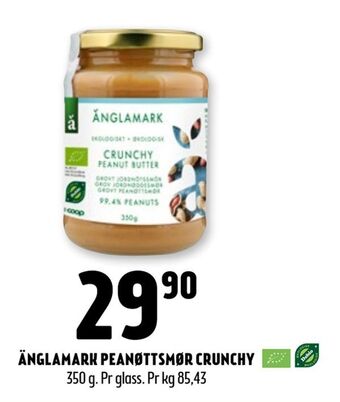 Coop Prix Änglamark peanøttsmør crunchy tilbud