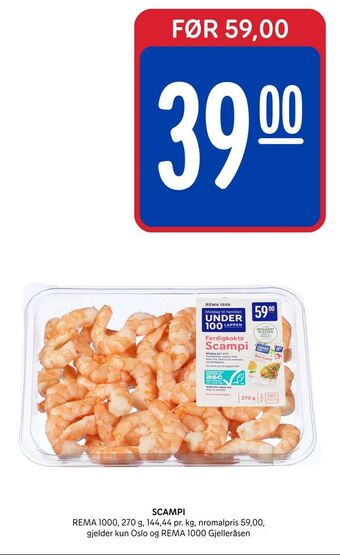 Rema 1000 SCAMPI tilbud