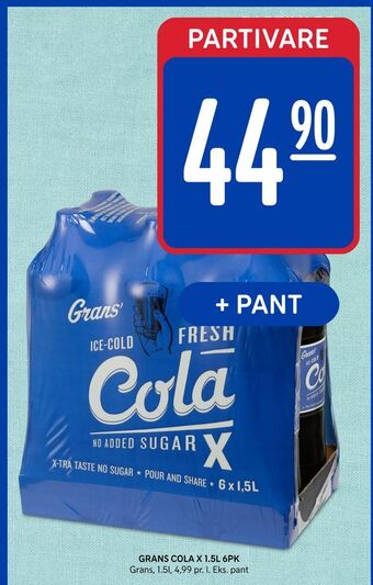 Rema 1000 GRANS COLA X 1,5L 6PK tilbud
