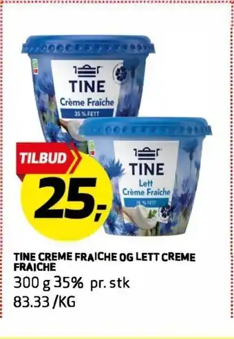 Bunnpris Tine creme fraiche og lett creme fraiche tilbud