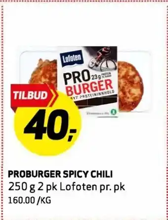 Bunnpris Proburger spicy chili tilbud