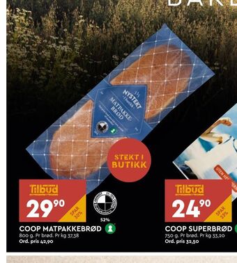 Coop Mega Coop matpakkebrød tilbud