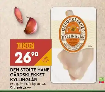 Coop Mega Den stolte hane gårdsklekket kyllinglår tilbud