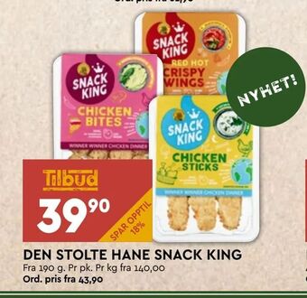 Coop Mega Den stolte hane snack king tilbud
