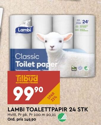Coop Mega Lambi toalettpapir tilbud