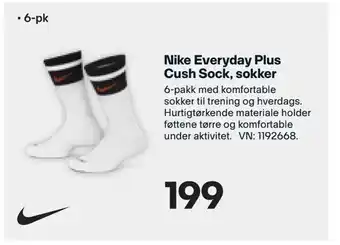 XXL Sport Nike Everyday Plus Cush Sock, sokker tilbud