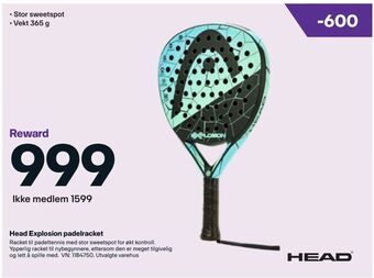 XXL Sport Head Explosion padelracket tilbud