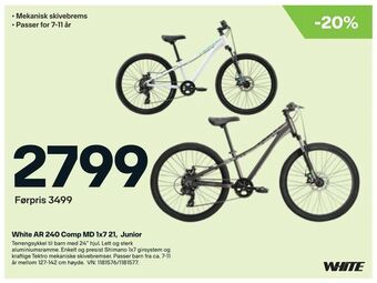 XXL Sport White AR 240 Comp MD 1x7 21, Junior tilbud