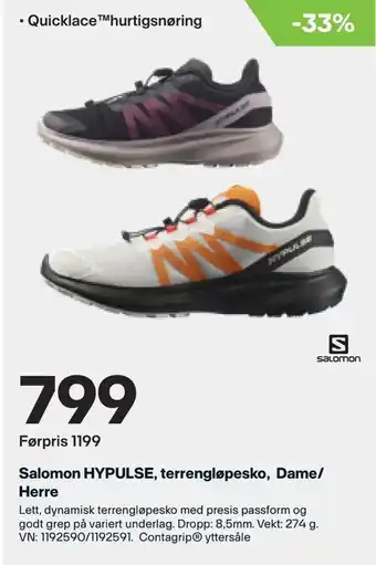 XXL Sport Salomon HYPULSE, terrengløpesko, Dame/ Herre tilbud
