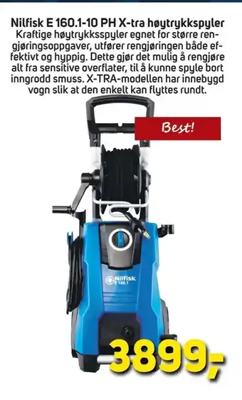 Megaflis Nilfisk E 160,1-10 PH X-tra høytrykkspyler tilbud