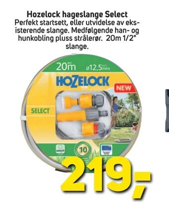 Megaflis Hozelock hageslange Select tilbud