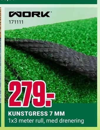 Europris Kunstgress 7 mm tilbud