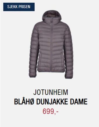 Sport 1 Blåhø Dunjakke Dame tilbud