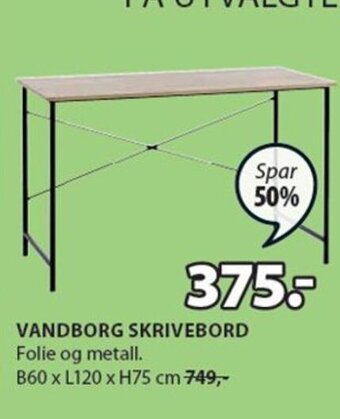 JYSK Vandborg Skrivebord tilbud