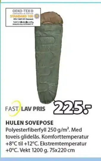 JYSK Hulen Sovepose tilbud