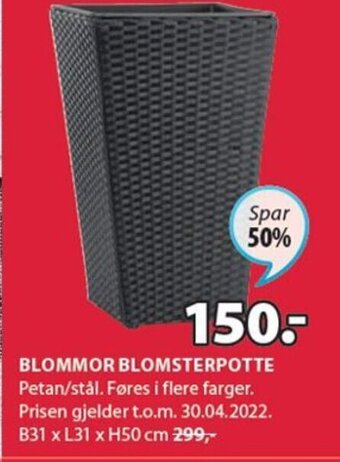 JYSK Blommor Blomsterpotte tilbud