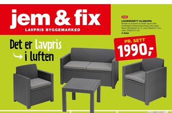 jem & fix Loungesett Alabama tilbud
