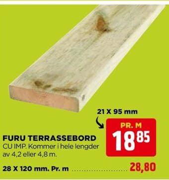 jem & fix Furu Terrassebord tilbud