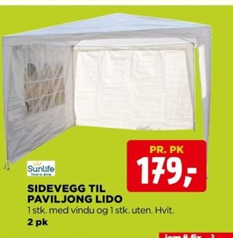 jem & fix Sidevegg Til Paviljong Lido tilbud