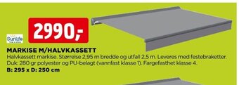 jem & fix Markise M/Halvkassett tilbud