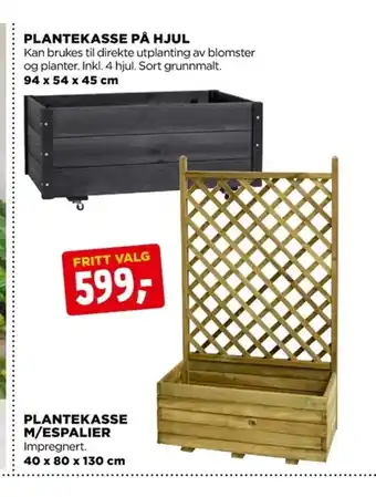 jem & fix Plantekasse Pa Hjul / Plantekasse M/Espalier tilbud