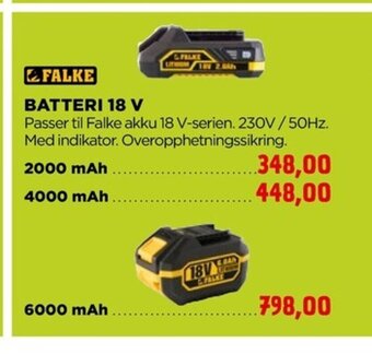 jem & fix Batteri 18 V tilbud
