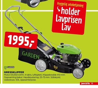 jem & fix Gressklipper tilbud