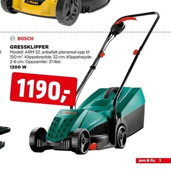 jem & fix Gressklipper tilbud