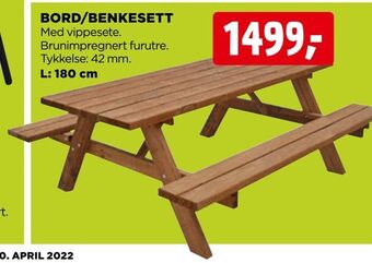 jem & fix Bord/benkesett tilbud