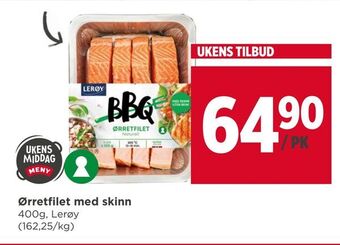 Meny Ørretfilet med skinn tilbud