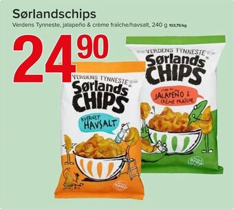 Spar Sørlandschips tilbud