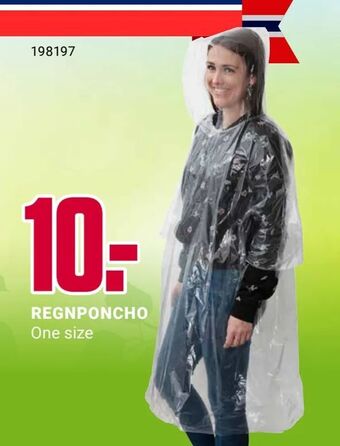 Europris Regnponcho tilbud