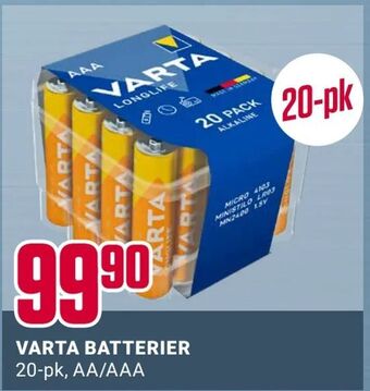 Europris Varta batterier tilbud