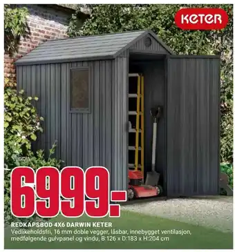Europris Redkapsbod 4x6 darwin keter tilbud