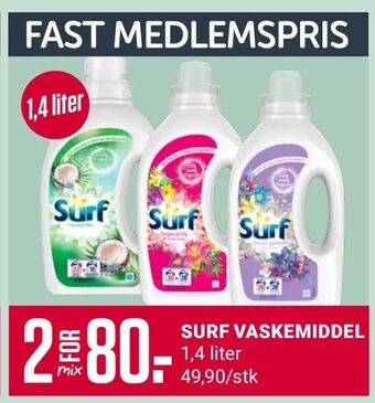 Europris SURF VASKEMIDDEL tilbud