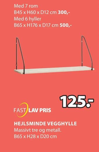 JYSK Hejlsminde vegghylle tilbud