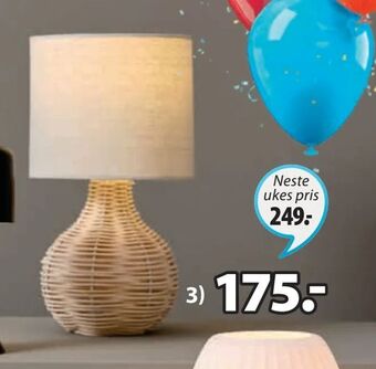 JYSK Helmer bordlampe tilbud