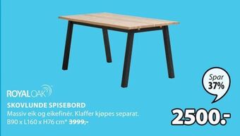 JYSK Skovlunde spisebord tilbud