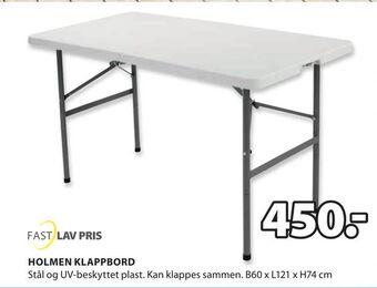 JYSK Holmen klappbord tilbud