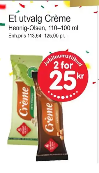 Joker Et utvalg Crème tilbud