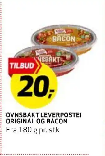 Bunnpris Ovnsbakt Leverpostei Original Og Bacon tilbud
