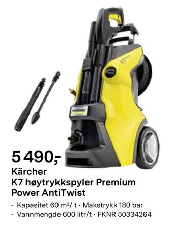 Felleskjøpet Kärcher K7 høytrykkspyler Premium Power AntiTwist tilbud