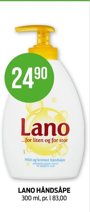 Kiwi Lano håndsåpe tilbud