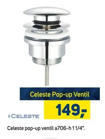 Megaflis Celeste Pop-up Ventil tilbud