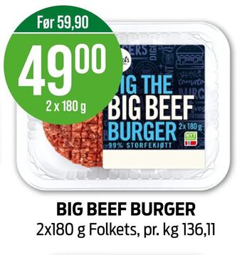 Kiwi Big beef burger tilbud