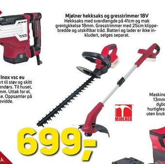Megaflis Mjølner hekksaks og gresstrimmer 18v tilbud