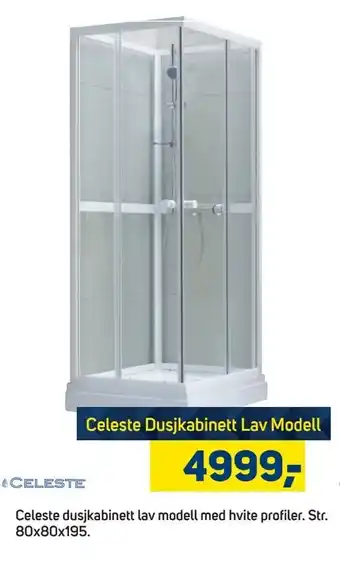 Megaflis Celeste Dusjkabinett Lav Modell tilbud