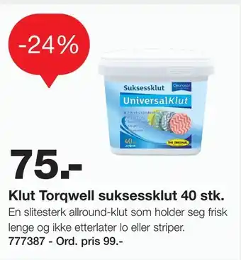 Staples Klut Torqwell suksessklut 40 stk tilbud