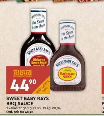 Coop Mega Sweet baby rays saus tilbud