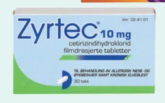 Apotek 1 Zyrtec 10 mg tabletter tilbud